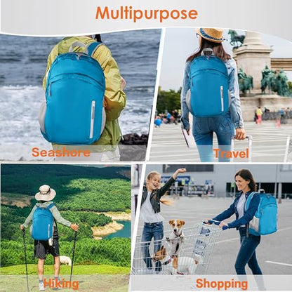Waterproof Foldable Backpack Dry Storage Lightweight Daypack 35L Outdoor Backpack for Beach Men Women Blue - color: Blue2