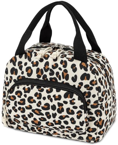 Lunch Bag Women Lunch Box for Women Adult Cute Insulated Lunch Bag Small Cooler Lunch Tote Bags for Work Picnic School (Leopard) - color: Leopard
