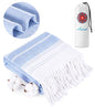 Antfuny Turkish Beach Towels Vacation Essentials Quick Dry Sand Free Soft Absorbent Adult Oversized Bath Pool Swim Long Wide Stripe Towel Sound Cloud Linen Mat Summer Thing Lightweight Thin Blue - color: Thicker Petrol, size: 72 x 36 inch