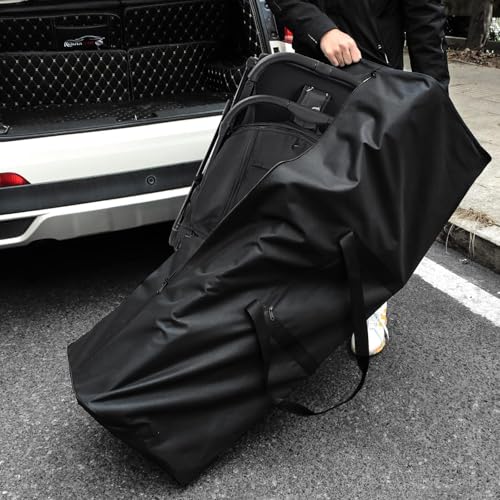 Urbanstand 46 Inch Extra Large Duffle Bag for Travel, Sports Gear Storage Bag with 2-way Lockable Zippers, Water Resistant Long Canvas Duffel Bag for Tent Camping tripod - color: Black, size: 46inch