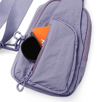 ODODOS Sling Bag with Adjustable Straps Crossbody Chest Bag Lightweight Backpack for Casual Traveling Hiking - color: Ultra Violet