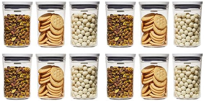 OXO Good Grips Round 3-Piece Mini Round POP Canister Set (Pack of 4) - size: 3 pack - 0.6 qt (Pack of 4), style: Plastic Bath Set