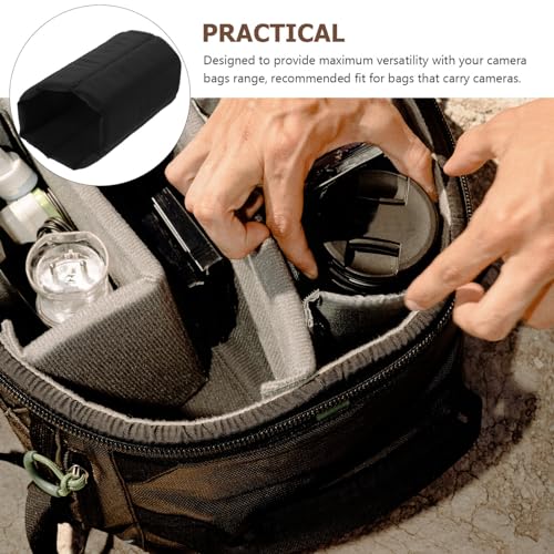 VOSAREA Dividers for Camera Bags 2 Pcs Padded Camera Bag Inserts Dividers Shock Absorbing Pad - color: Black