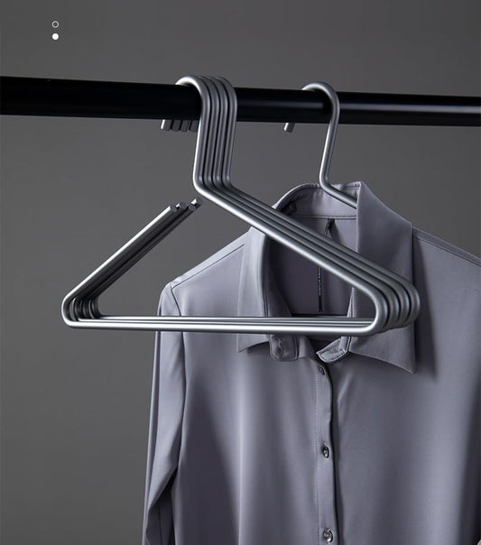 Premium Matte Titanium Gray Aluminum Coat Hangers 10 Piece Set, 16.5” Extra Smooth & Durable Metal Shirt Dress Hanger,Aluminum Alloy Hanger,Clothing Support,Clothing Hang - style: Gray Elegant Hanger（10）
