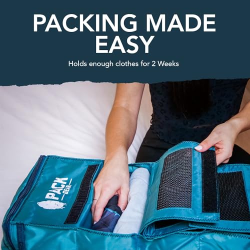 Pack Gear Hanging Luggage Organizer - Our Carry On Closet Insert Fits Any Carry-On - Our Hanging Luggage Organizer Uses Velcro to Allow Quick Access to your Clothes (Solid Black) - color: Black