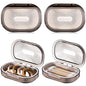 Kigley 4 Pcs Hair Tie Container Small Portable Travel Cotton Swab Holder Flosser Dispenser with Lid Plastic Box Beads Storage Containers for Small Items, 3.94 x 2.76 Inch (Gray) - color: Gray