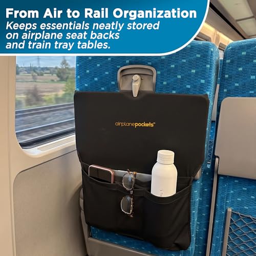 Airplane Pockets - Airplane Accessories - Plane Travel Essentials - Travel Organizer - Seat Storage Organizer - Air Travel Essentials - Seatback Organizer - International Travel Accessories Must Haves