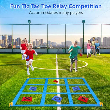 CWLAKON Outdoor Giant Tic Tac Toe Bean Bag Toss Games for Kids Adults Family, Large Outside Lawn Yard Backyard Carnival Field Day Game, Birthday Party Family Reunion Games Playground Fitness Equipment - style: Classic