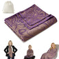 Travel Blanket Airplane - Ultra Soft & Lightweight Knit Design Compact Airplane Blanket,53x72 Inch,Stylish Travel Shawl Wraps for Flights,Office,Home Use,Travel Essentials & Gifts - color: Purple