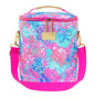 Lilly Pulitzer Insulated Soft Beach Cooler with Adjustable/Removable Strap and Double Zipper Close - color: Splendor in the Sand