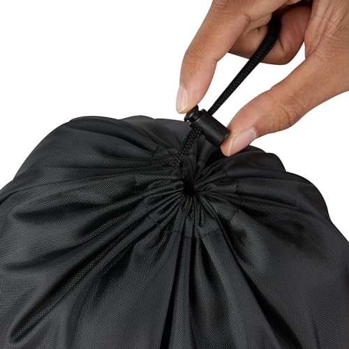 PALTERWEAR Drawstring Bag with Toggle - Nylon Cinch and Ditty Pouch for Shoes, Pantry, Closet, Travel (Red, 12 x 16 Inch, Set of 6) - color: Black, size: 12 x 16 Inch