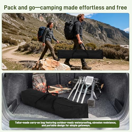 Folding IGT Camping Table, Outdoor Cooking Camp Tables Portable Foldable, Ultra-Lightweight Metal Foldable Camping Table with Carry Bag for Car Camping, Picnics, RV Travel, and BBQ