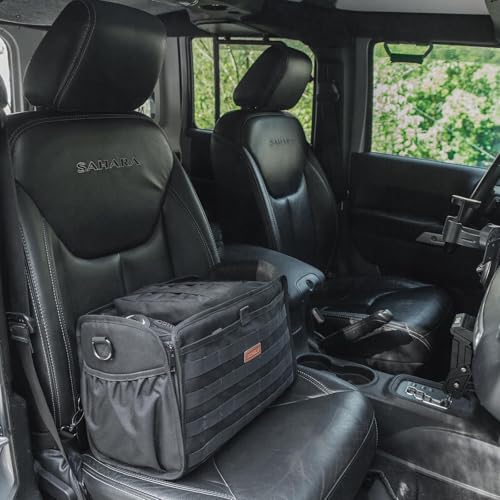 Seat Back Organizer & camping bag Convertible Front Seat Organizer Bag with Shoulder Strap, 2 in 1 Tactical Car MOLLE Panel Back Seat Car Organizer for All Vehicles