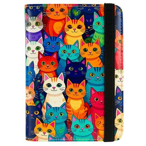 AIRMORS passport Holder,Rfid Blocking Travel Wallet Credit Card Case Cute Passport cover for Women/Men,Boys Girls Travel Essentials (Cat) - color: Cat