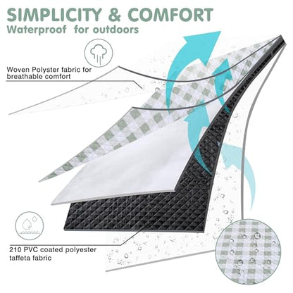 Personalized Waterproof Sandproof Beach Blanket 80''x80'', 3-Layer Foldable Picnic Blanket with Carry Strap, Camping Travel Outdoor Mat for Beach Park Hiking (Family Camping) - color: Family Camping