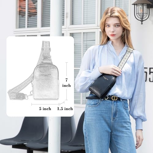 Haytijoe Small Anti Theft Crossbody Bag for Women Faux Leather Lightweight Sling Bags RFID Blocking Fanny Pack for Travel - color: True Black