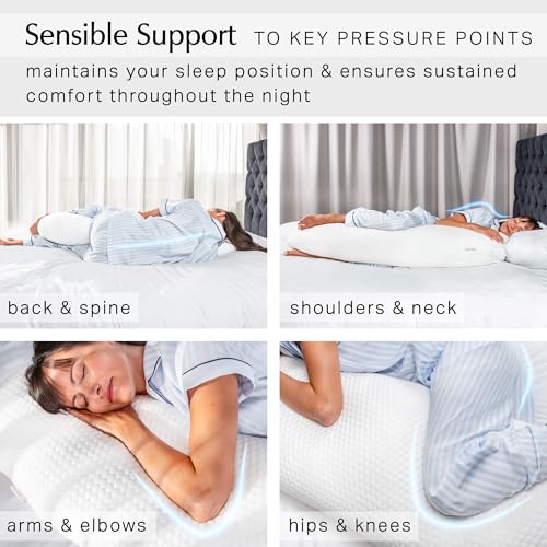 Aricove Body Pillow for Adults, Side Sleeper Pillow for Bed, Full Body Support in Long & Large Size, Tencel Lyocell Cover, Firm Memory Foam & Soft Microfiber, 20x54 inch, Machine Washable - size: Body Pillow Size 20"x54"