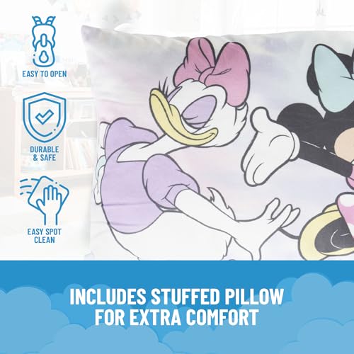 Jay Franco Kids Slumber Bag and Pillow - 54 x 27 Inch Comfy Indoor Sleeping Bag for School and Sleepovers, 2 Piece Set, Purple - Minnie Mouse - color: Purple - Minnie Mouse