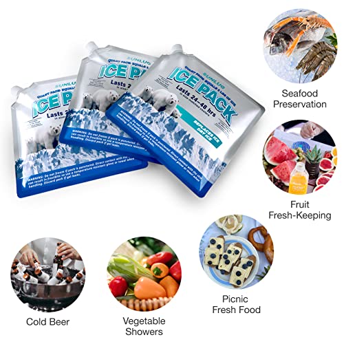 Cooler Ice Packs Reusable Ice Packs for Coolers Long Lasting Freezer Packs for Cooler Bag, Lunch Bags, Cooler Backpacks - color: 3 Pack - All Purpose Ice Packs
