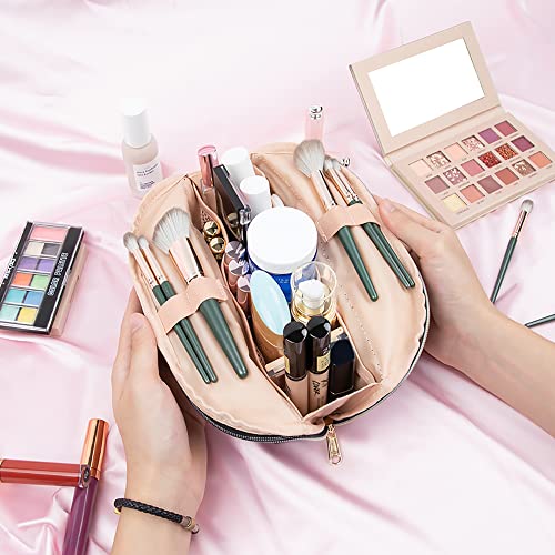Ethereal Large Cosmetic Bag, Marble Black Travel Makeup Bag Waterproof Makeup Organizer Bag Portable Makeup Bag Purse Small Toiletry Bag for Women - color: 11-marble black