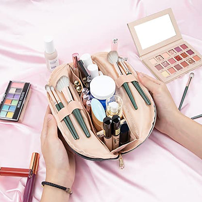 Ethereal Large Cosmetic Bag, Marble Black Travel Makeup Bag Waterproof Makeup Organizer Bag Portable Makeup Bag Purse Small Toiletry Bag for Women - color: 11-marble black