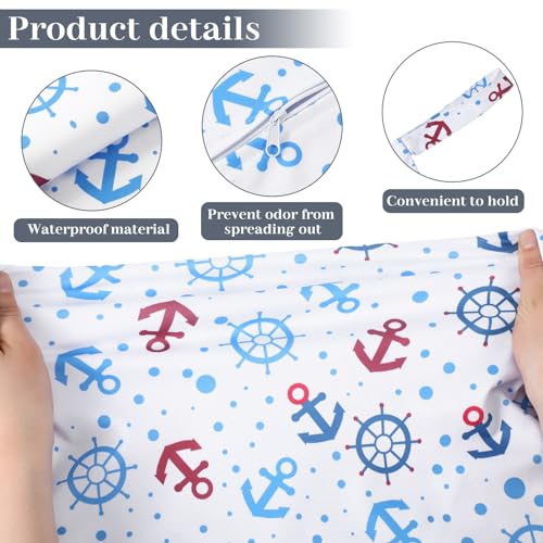 Shappy 2 Pack Large Travel Laundry Bags, Large Wet Dry Waterproof Dirty Clothes Bag for Suitcase, Swimsuit Beach Gym College Dorm Wet Bag(Navigation) - style: Navigation