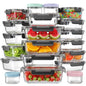 KEMETHY 40 PCS Glass Food Storage Containers with Lids(20 Container & 20 Lid), Borosilicate Glass Meal Prep Containers for Kitchen Storage and Organization, BPA-Free, Leak Proof, Reusable
