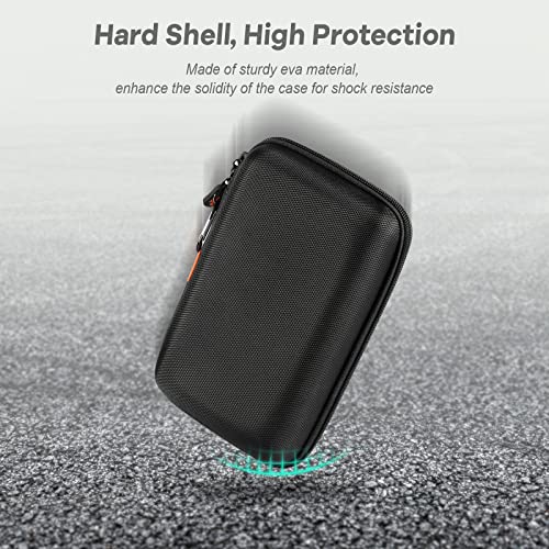 Shockproof Hard Shell Carrying Case, 2 Colors | Larger Capacity Storage Pouch, For GPS, External Hard Drive, Power Bank, Charger, Cable - color: Z Black and Deep Purple