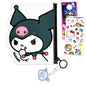 SANRIO Kuromi Clear Toiletry Bag Set - Bundle Clear Cosmetic Bag for Makeup, Travel Size Toiletries, Plus Stickers, More | Kuromi Travel Bag for Girls, Women