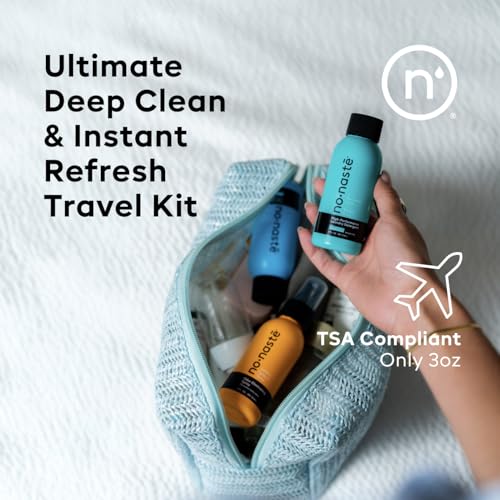 Nonaste Mini Travel Fresh Kit (3 Oz, Pack of 3) – TSA Approved Odor Eliminating Spray & Laundry Detergent Set Zen Fresh + Pure Clean – On-the-Go Odor Control for Travel, Gym & Outdoor Activities - size: 3 Fl Oz (Pack of 3)