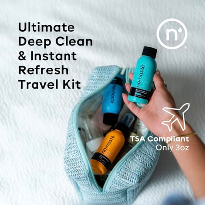 Nonaste Mini Travel Fresh Kit (3 Oz, Pack of 3) – TSA Approved Odor Eliminating Spray & Laundry Detergent Set Zen Fresh + Pure Clean – On-the-Go Odor Control for Travel, Gym & Outdoor Activities - size: 3 Fl Oz (Pack of 3)