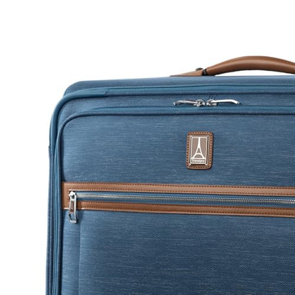 Travelpro Platinum Elite Softside Expandable Checked Luggage, 8 Wheel Spinner Large Suitcase, TSA Lock, Men and Women, Coastal Blue, Checked Large 29-Inch - color: Coastal Blue, size: Checked-Large 29-Inch