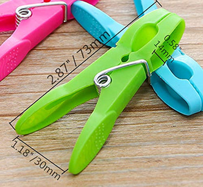 Sturdy Clothesline Pins For Drying Clothes Large Plastic Clothespins Hanger Clips Pegs Laundry Clamps 24 Pack Green - color: Green