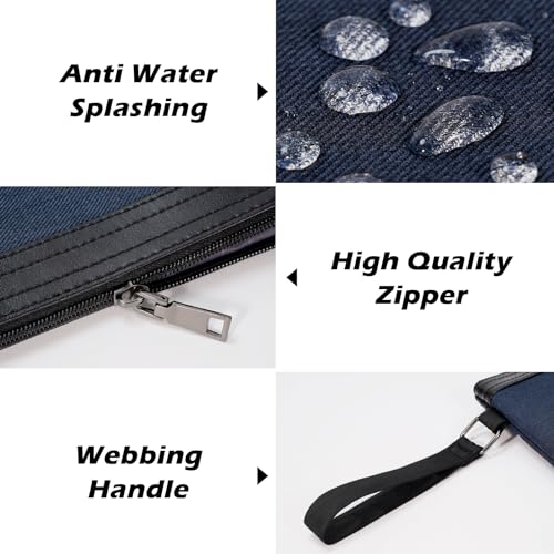 ECHSRT File Folder Document Organizer for Travel, Document Bag Zipper Pouch for Men & Women Blue - color: Blue