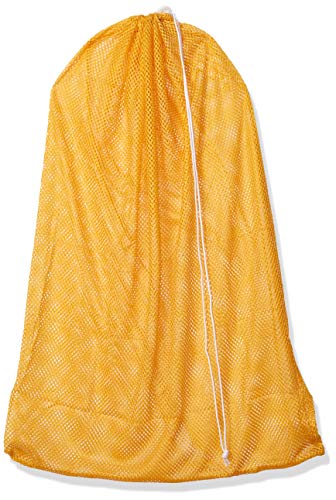Champion Sports Mesh Equipment Bag – Heavy-Duty Nylon Drawstring Bag with Lock & ID Tag, Breathable Storage Sack for Balls, Swim Gear, Laundry & Toys, Multiple Sizes & Colors - color: Gold, size: 24" x 36"
