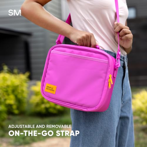 Simple Modern Hadley Lunch Box with Shoulder Strap | Kids & Adults | Insulated Bag with Pockets for Women, Men, Girls, Boys - color: Multi-color: Sherbet