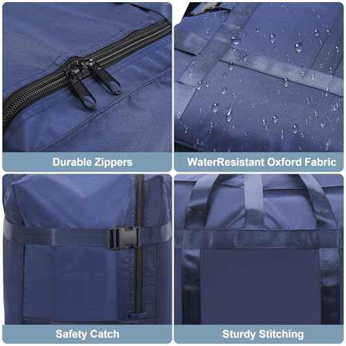 80L Foldable Travel Duffle Bag for Men and Women - Large Collapsible Duffel Bag - Waterproof Overnight Weekender Bag for Travel, Moving