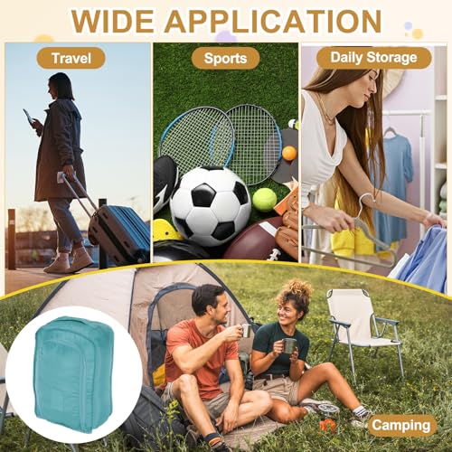 Foldable Travel Shoe Bag, Waterproof Shoe Pouches Organizer with Handle Travel Packing Cubes -Fitting for Storing (Sneakers/Sandals/Fitness Shoes) 2 Pcs & Light Blue - color: Light Blue