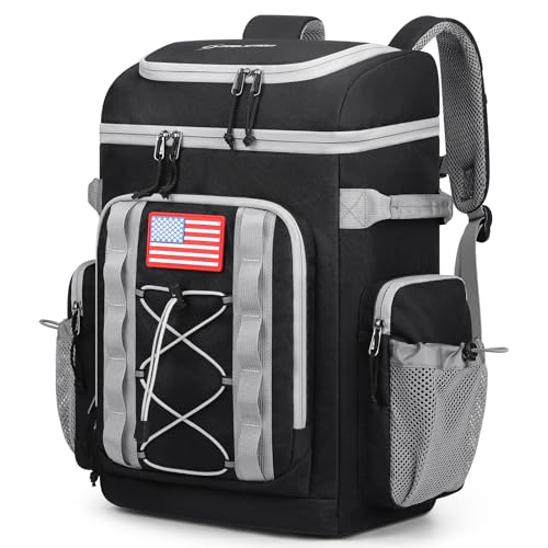 Maelstrom Backpack Cooler,Soft Lightweight Leakproof Cooler Backpack,Men Women 35/50 Can Insulated Cooler Bag,Keeps Hot/Cold for Up to 16 Hours,Perfect for Camping, Beach - color: Black, size: 35 Can