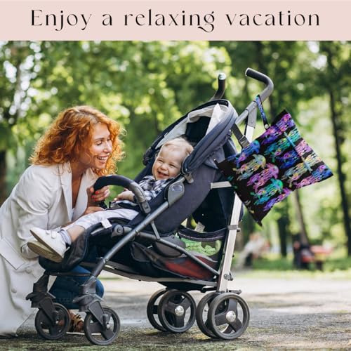Waterproof Wet Bag for Swimsuit, Travel Beach Wet Dry Bag, Hidden Zipper Reusable Jellyfish Wet Bags, for Travel Beach Wet Swimsuits Toiletries Diapers Dirty Gym Clothes Laundry Bag - color: Jellyfish