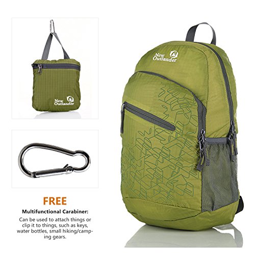 Outlander Packable Handy Lightweight Travel Hiking Backpack Daypack-Green-L - color: Green, size: 33L