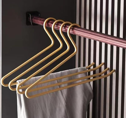Premium Matte Gold Aluminum Pants Hanger 10 Pack, 13.7” Extra Smooth & Durable Metal Shirt Dress Hanger,Aluminum Alloy Hanger,Clothing Support,Clothing Hang - style: Golden Pants Hanger（10）