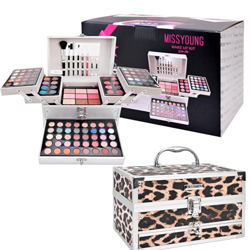 RoseFlower Make up Set All-in-One Professional Makeup Kit Eyeshadow Palette Gift Set Makeup Essential Starter Kit Blush Face Make-up palette Highly Pigmented Cosmetic Bundle