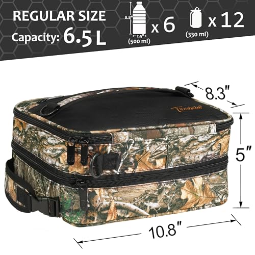 Tirrinia Expandable Insulated Lunch Bag for Men Women – Leakproof Reusable Cooler LunchBox for Kids & Adults, with Shoulder Strap, Perfect for Work, School, Office, Travel,Maple Leaf - color: MapleLeaf