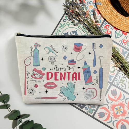 Dentist Gifts Makeup Bag for Purse, Dental Hygienist Assistant Gifts Cosmetic Bag Travel Toiletry Bag for Women, Best Dentist Gift Zipper Makeup Pouch - color: Dentist