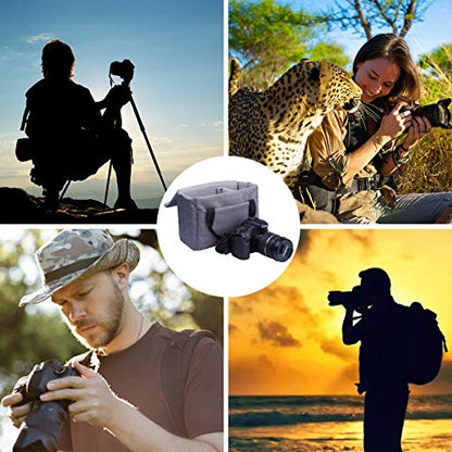 Camera Inserts Protective Bag Padded Insert Camer Cube Water Resistant DSLR SLR Case Foldable Liner for Sony,Canon,Nikon,Olympus Camera Lens Accessories Grey - color: Grey