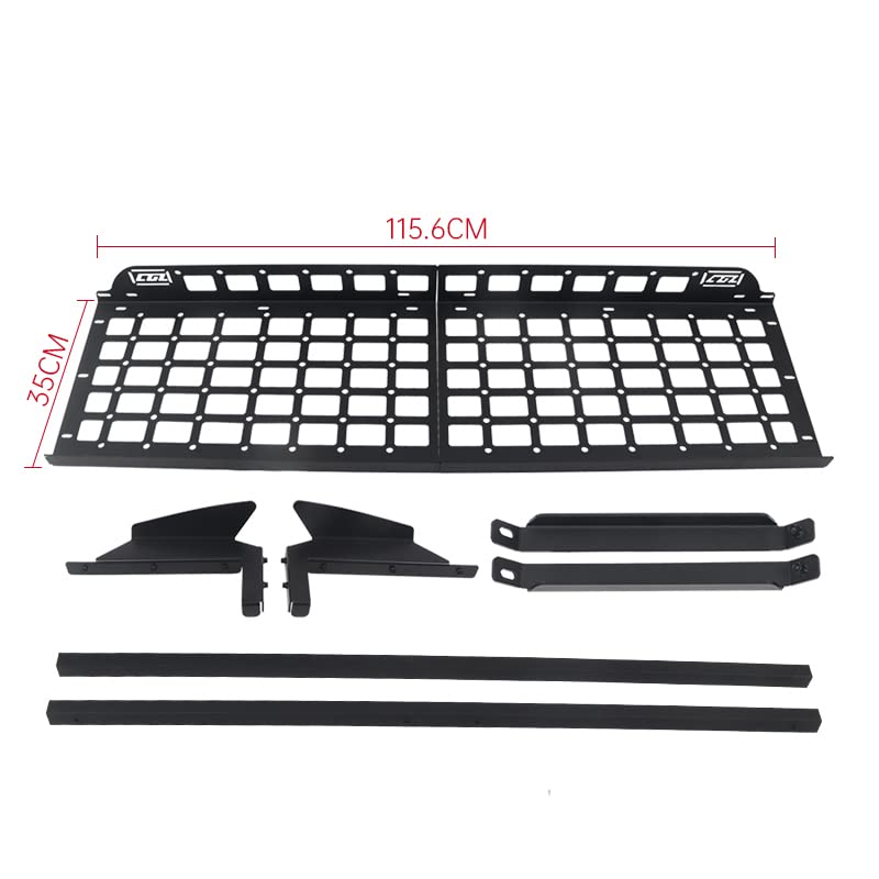 HIGH FLYING for Toyota RAV4 2019-2025 Car Accessories Modular Storage Molle Panel Cargo Shelf Organizer Luggage Carrier Rack Aluminum Alloy (with Conjoined Cross Bar) - size: 2019-2025 with Conjoined Cross Bar