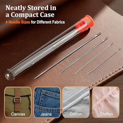 LIBLAIN Mini Sewing Kit, Small Travel Sewing Kit with Big Eye Steel Needles for Adults and Beginners, Needle and Thread Kit for Hand Sewing (43Pcs) - size: 1 Pack