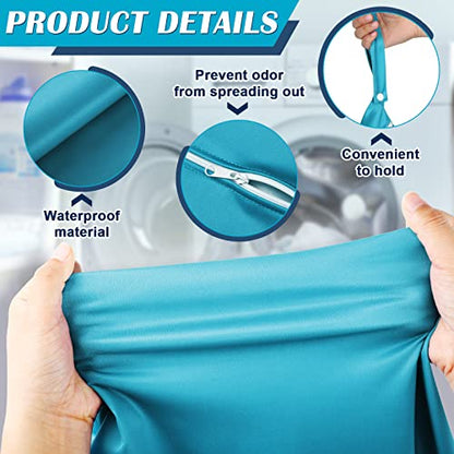 Shappy 2 Pack Large Travel Laundry Bags, Large Wet Dry Waterproof Dirty Clothes Bag for Suitcase, Swimsuit Beach Gym College Dorm Wet Bag(Solid Green Pink) - style: Solid Green Pink