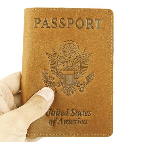 RFID Blocking Passport Holder Travel Wallet (Brown) - color: Brown